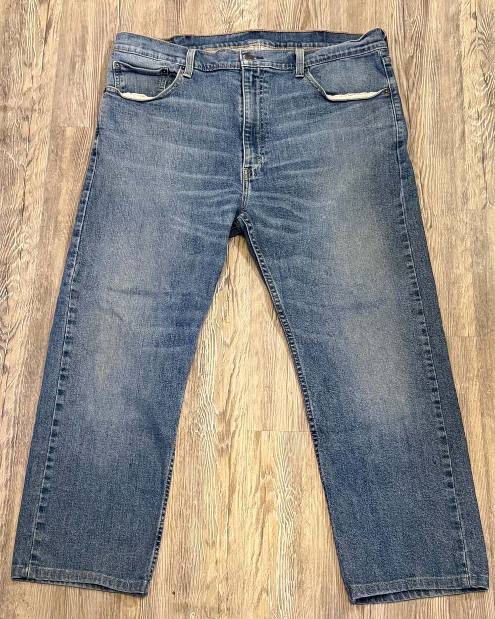 Levi's 505 Regular Fit Jeans Size W40 L30 Blue Denim Straight Leg